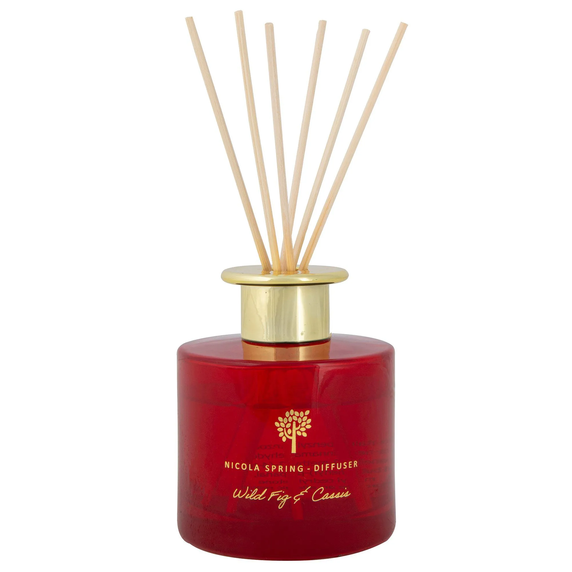 200ml Wild Fig & Cassis Glass Reed Diffuser - By Nicola Spring