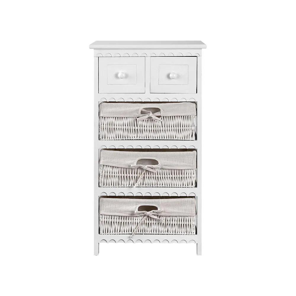 3 Basket Storage Drawers - White