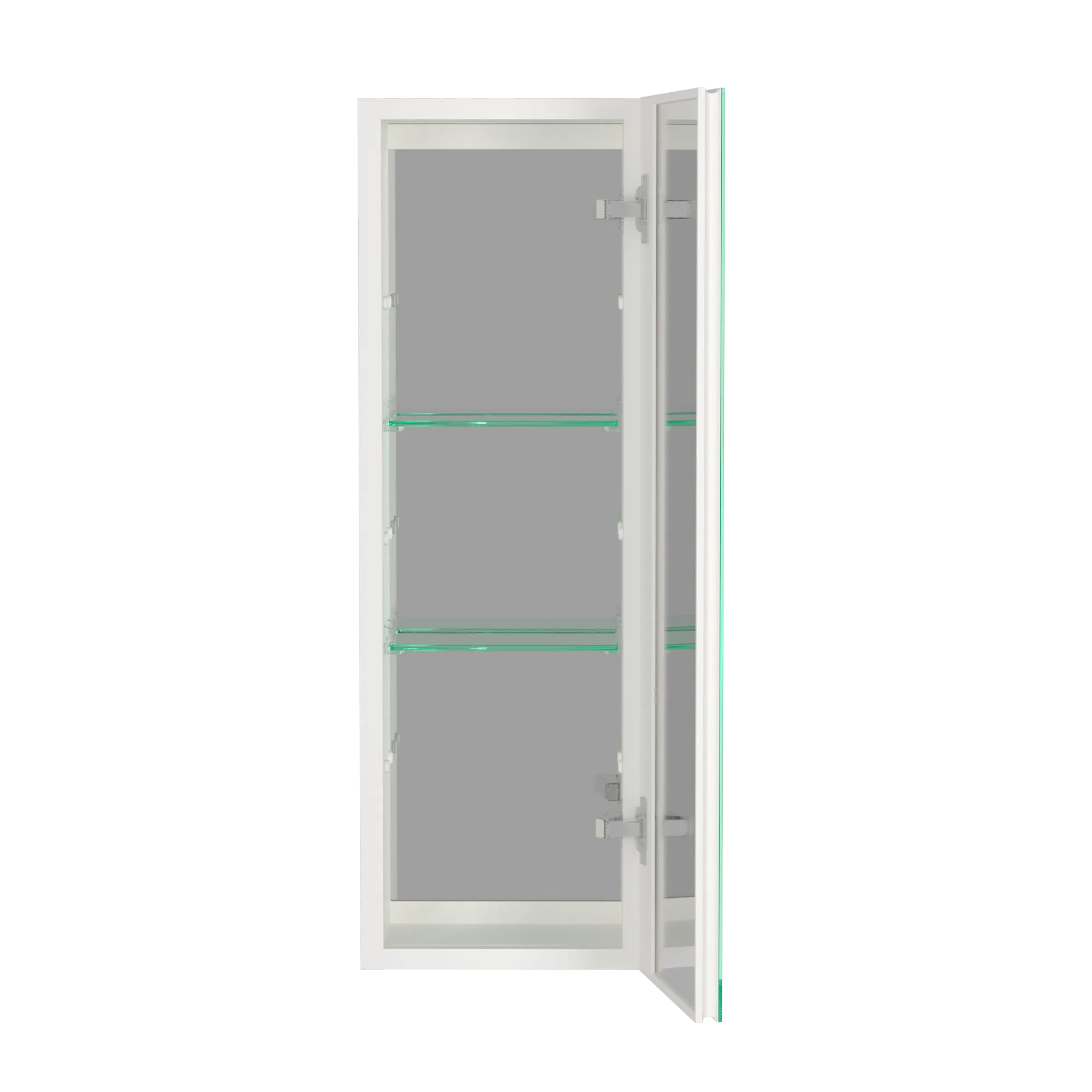 30x10 inch White Medicine Cabinet With Storage Aluminum Bathroom Medicine Cabinets Mirror Adjustable Glass Shelves Right Open