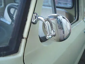 3" Clip On Peep Mirror Stainless Steel Fits Door Edge