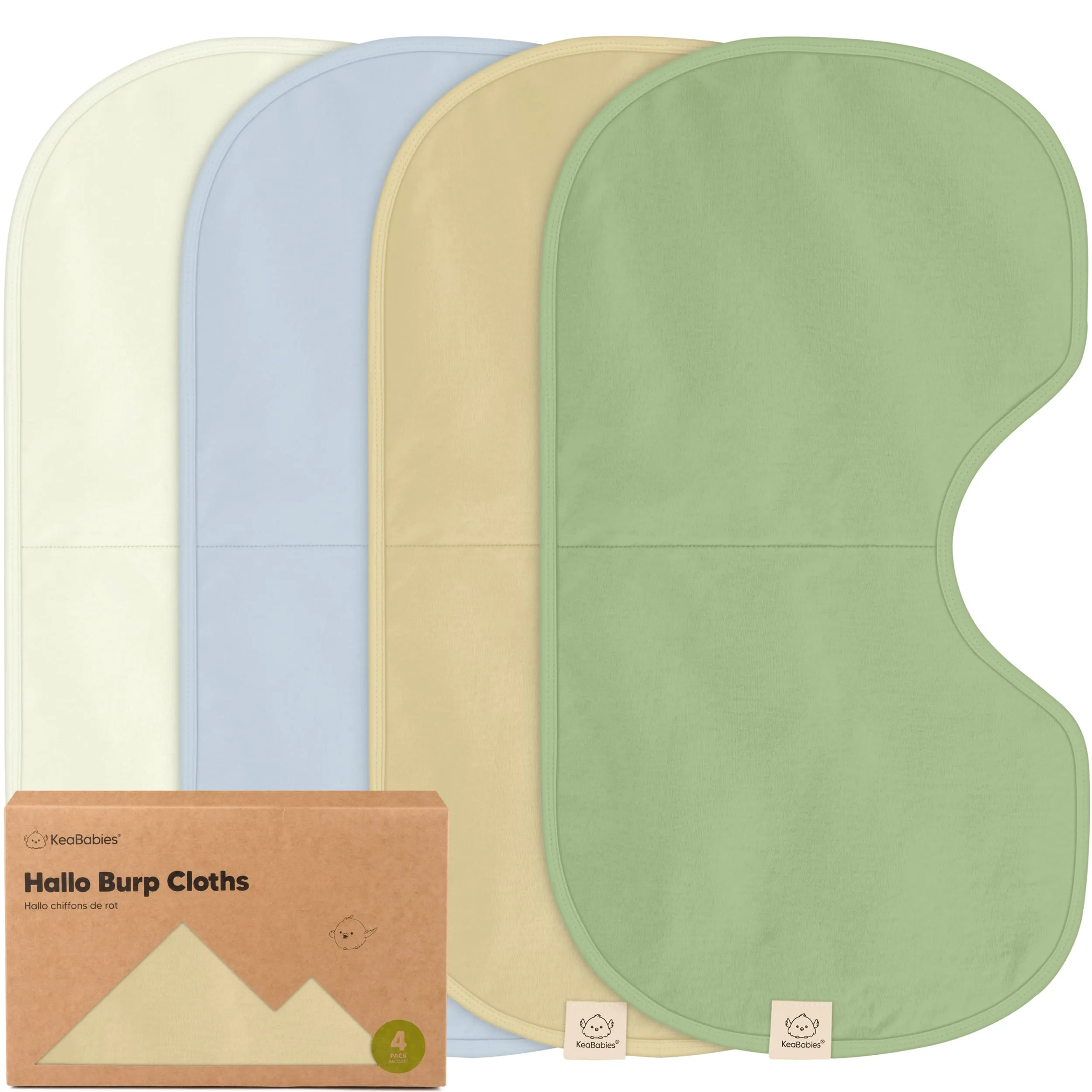 4-Pack Hallo Burp Cloths (Dew)