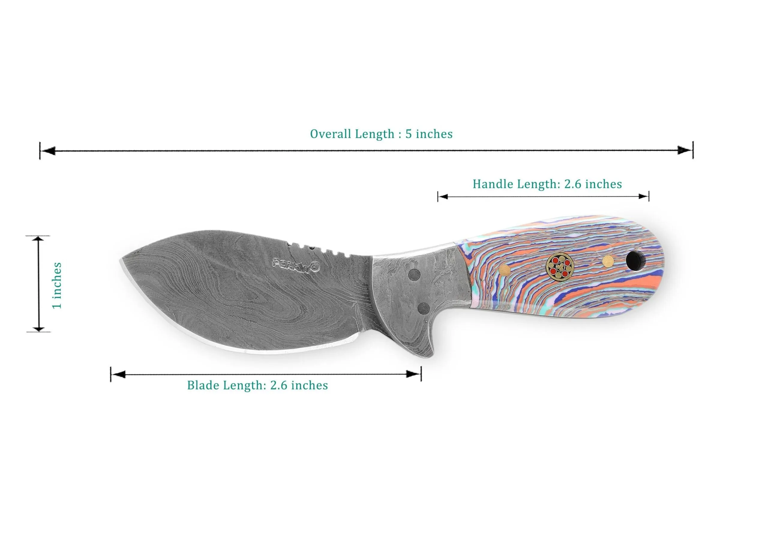 5 Inches Small Damascus Steel Hunting Knife