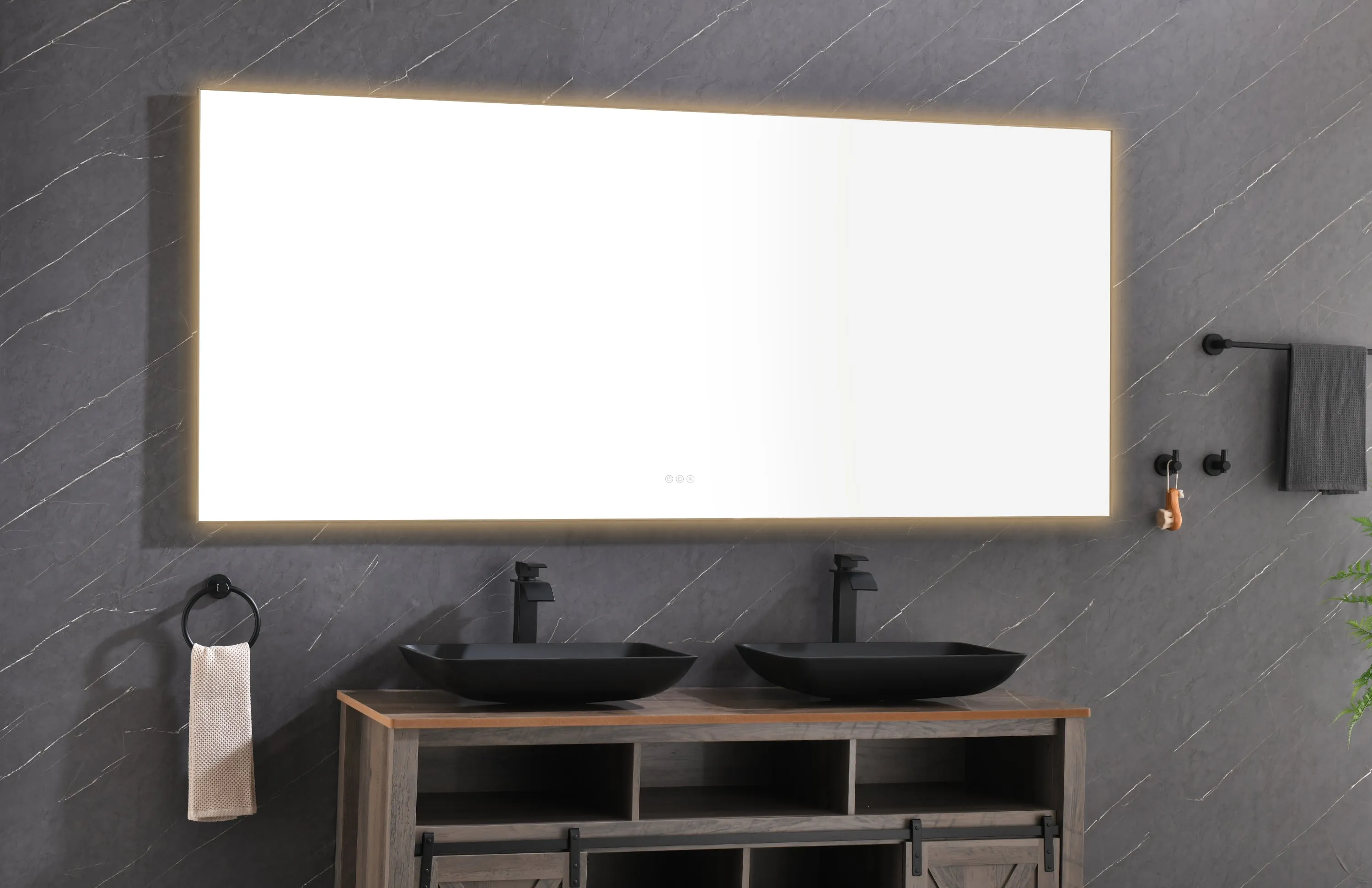 84x 36Inch LED Mirror Bathroom Vanity Mirror with Back Light, Wall Mount Anti-Fog Memory Large Adjustable Vanity Mirror