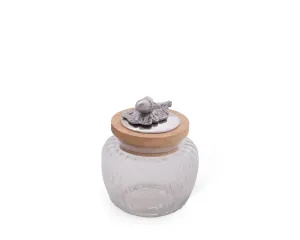 Acorn and Oak Leaf Glass Canister