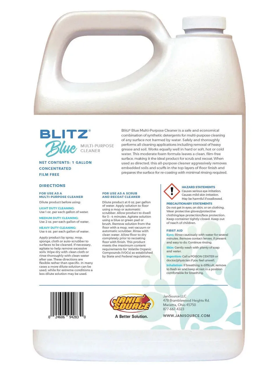 BlitzBlue - All Purpose Cleaner Degreaser 1:128, Gallon