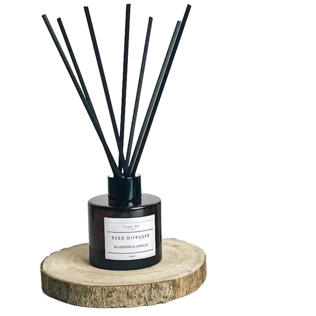 Blueberry & Vanilla Reed Diffuser Amber Bottle Set