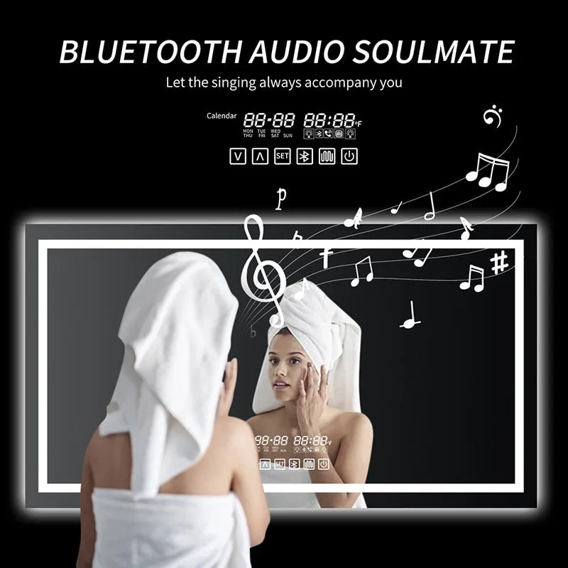 Bluetooth Fogless Bathroom Mirror Backlight Touch Control