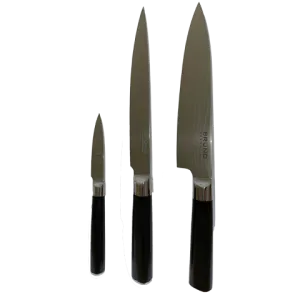 Bruno Barontini Damascus Steel - 3 Piece Set - 8 inch Chefs, 8 inch  Slicing Knife, 3 inch Paring