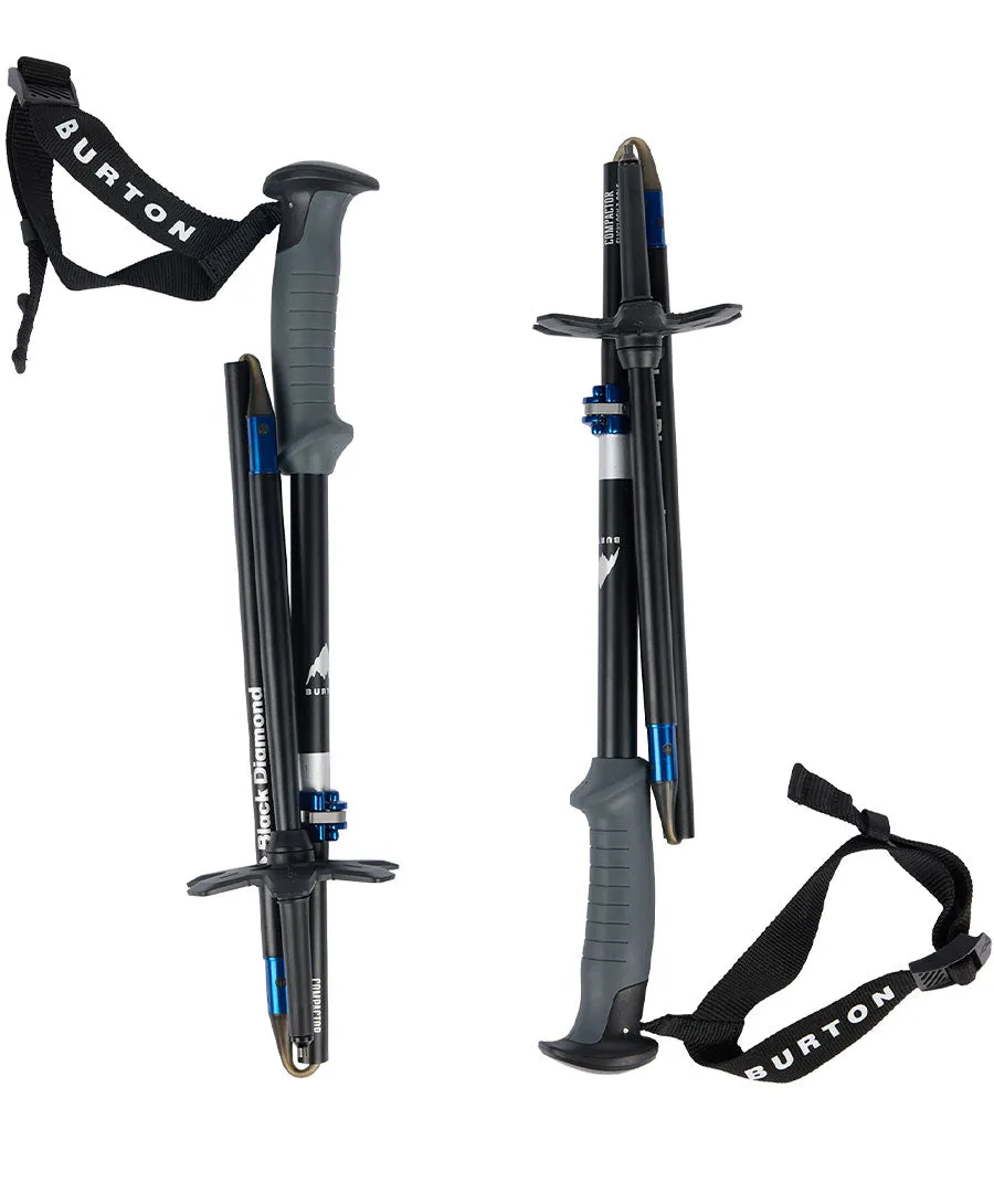 Burton x Black Diamond Compactor Poles Black/Blue 2024