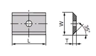 Carbide Insert Knives 50 x 12 x 1.5 Double Hole - Box of 10