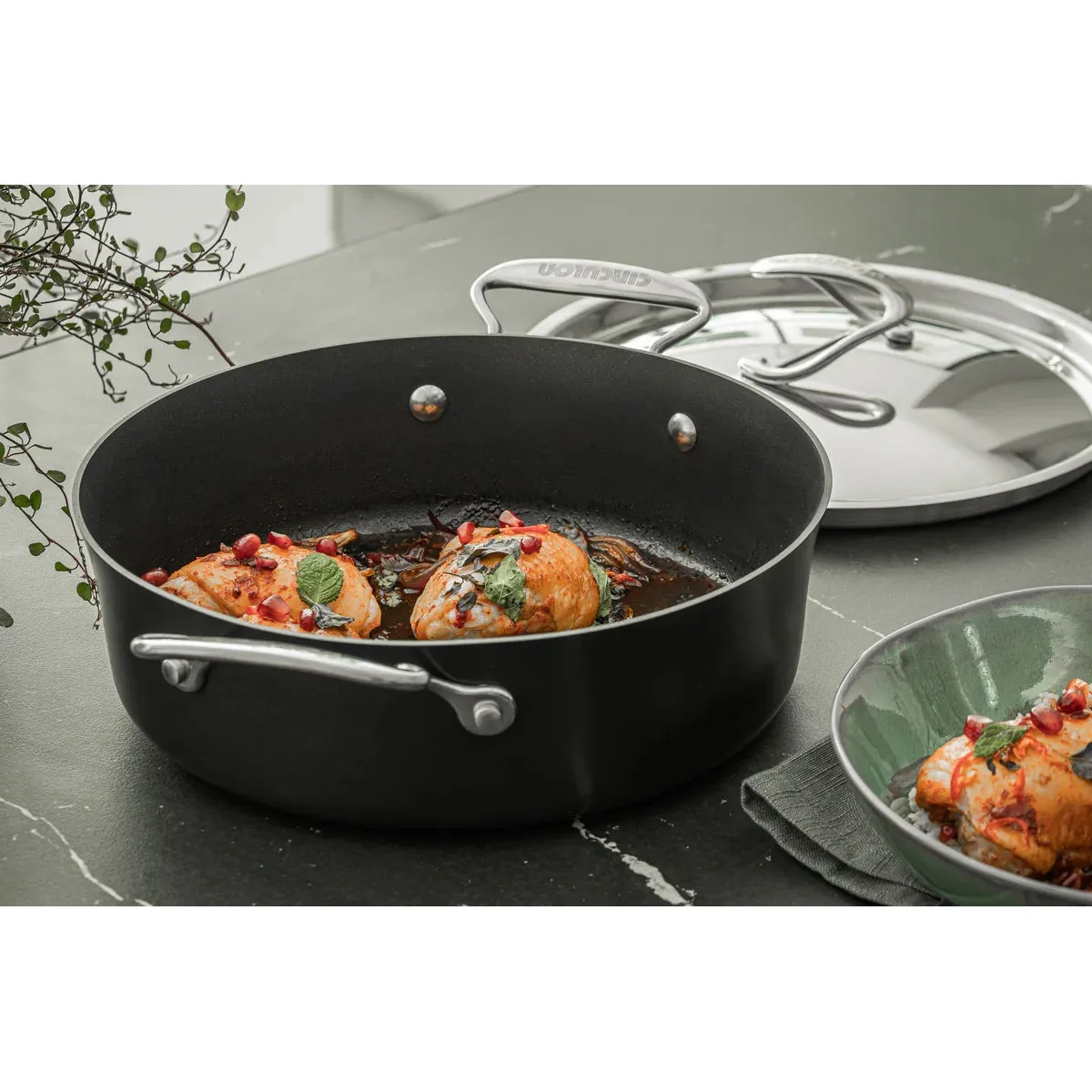 Circulon Non-Stick Induction Sauté Pan with Lid 24cm