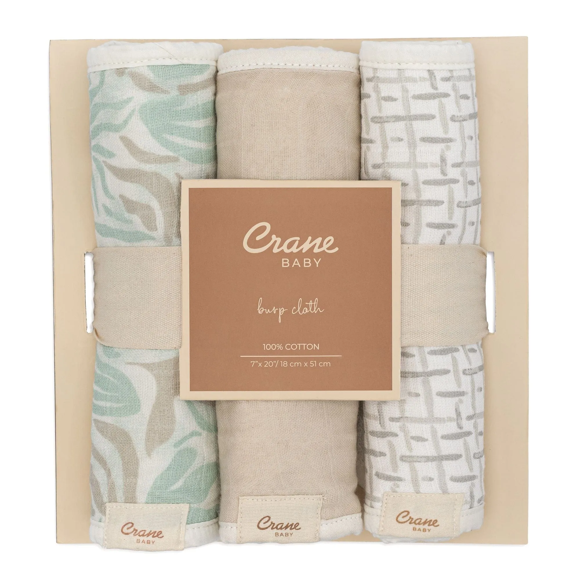 Crane Baby Cove 3-pc. Baby Burp Cloth Set