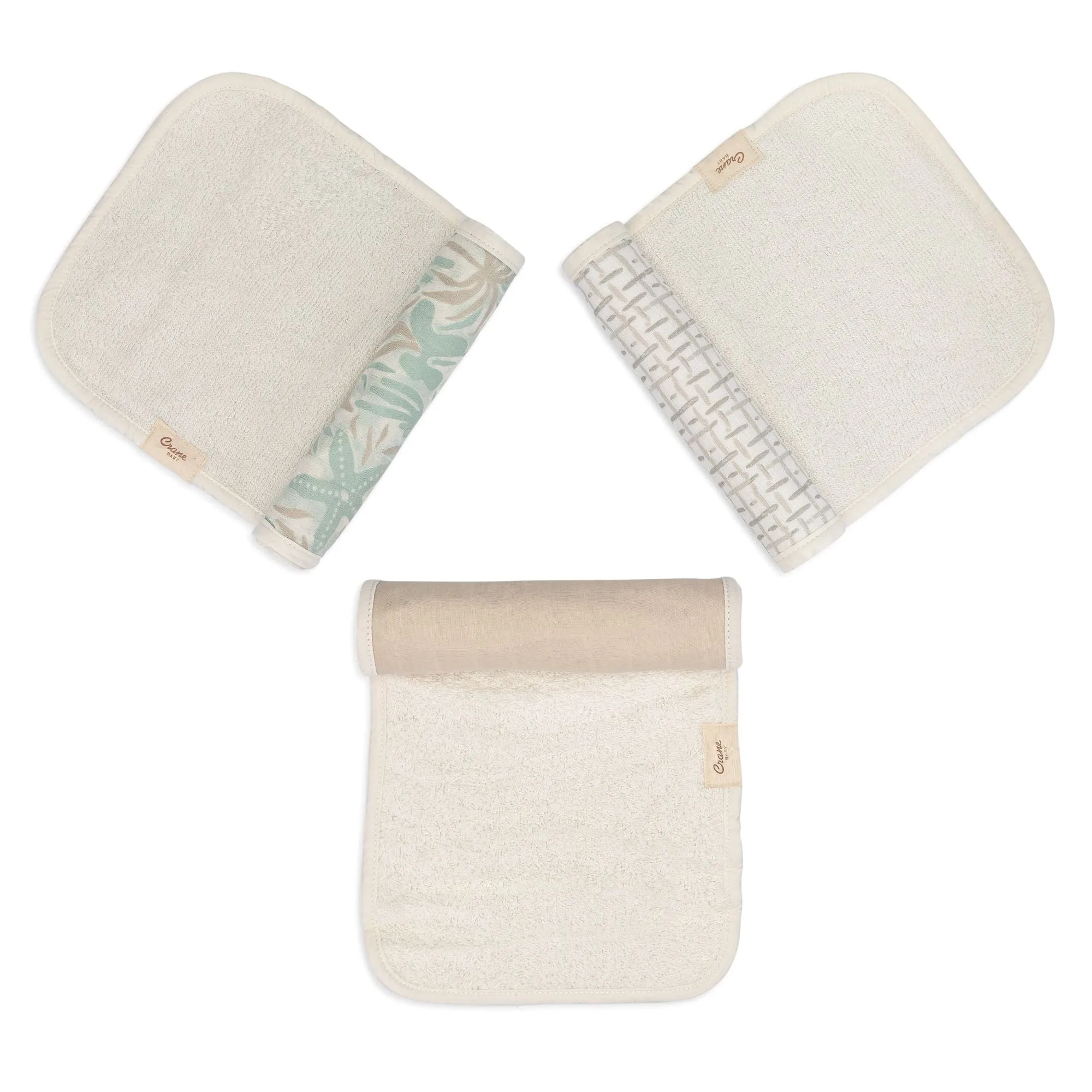 Crane Baby Cove 3-pc. Baby Burp Cloth Set