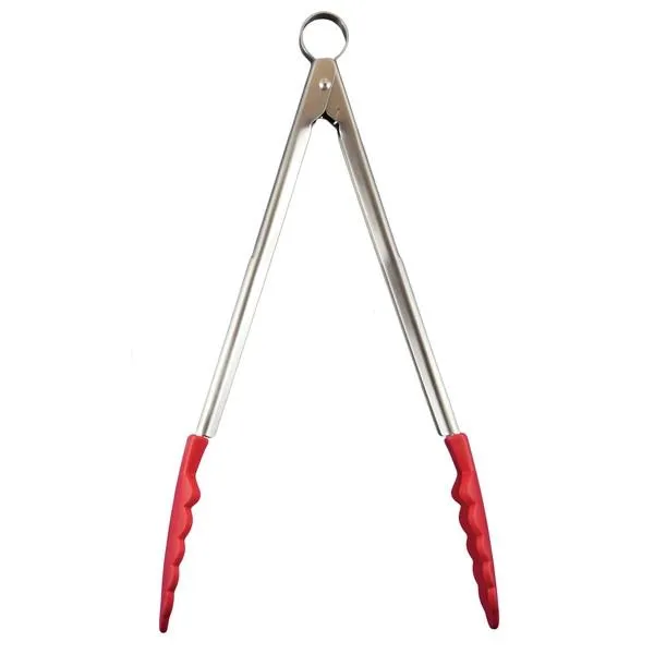 Cuisipro Silicone Locking Tongs 12" Red