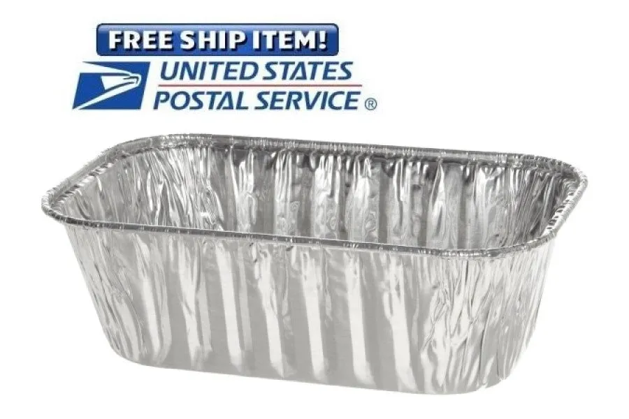 Durable 1 lb. Aluminum Foil Mini-Loaf Pan 50/PK