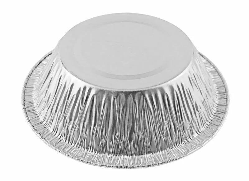 Durable 4 7/8" Foil Tart Pan 1 1/4" Deep w/Clear Dome Lid 125/PK