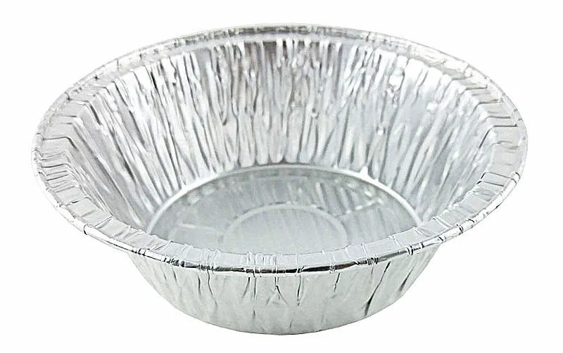 Durable 5 3/4" Aluminum Foil Meat Pot Pie Pan 1 13/16" Deep 50/PK