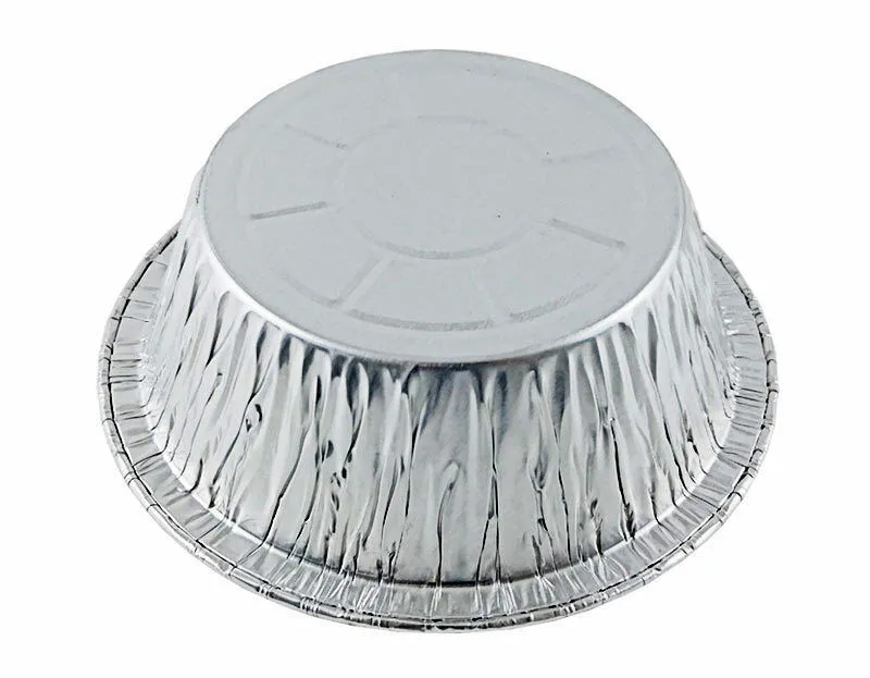 Durable 5 3/4" Aluminum Foil Meat Pot Pie Pan 1 13/16" Deep 50/PK