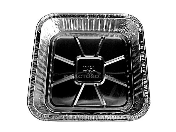 Durable 9" Square Cake Foil Pan w/Dome Lid 50/PK