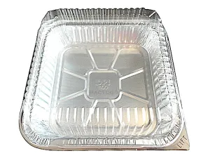 Durable 9" Square Cake Foil Pan w/Dome Lid 50/PK