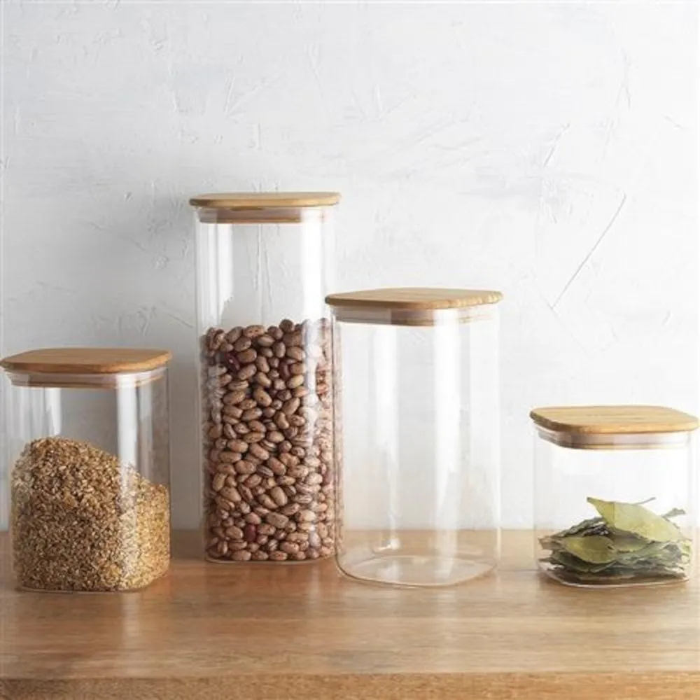 Ecology Square Pantry Canisters Set 4 Piece