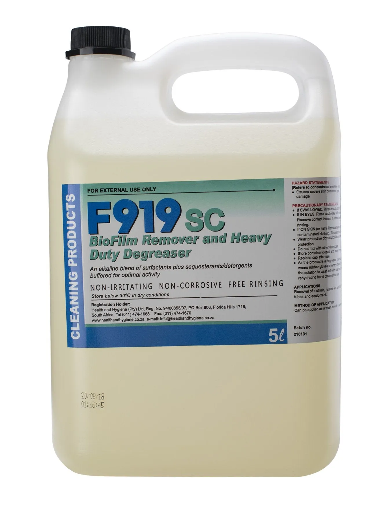 F919SC Biofilm Remover and Degreaser