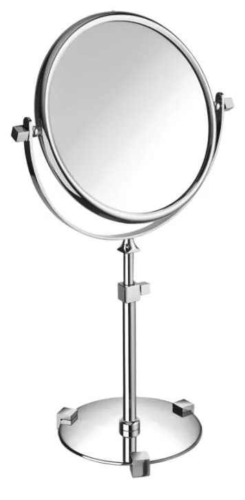 Free Standing, Extensible Round Double Face Mirror