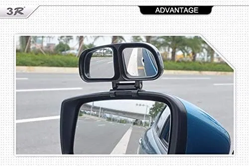 FUKALO Vehicle Car Blind Spot Mirrors Angle Rear Side View, Black, Left Right Set