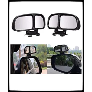 FUKALO Vehicle Car Blind Spot Mirrors Angle Rear Side View, Black, Left Right Set