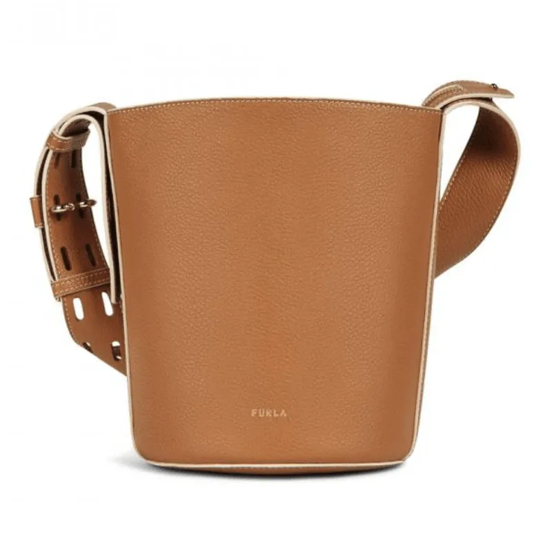 Furla Net Mini Bucket Bag - Miele Pergamena