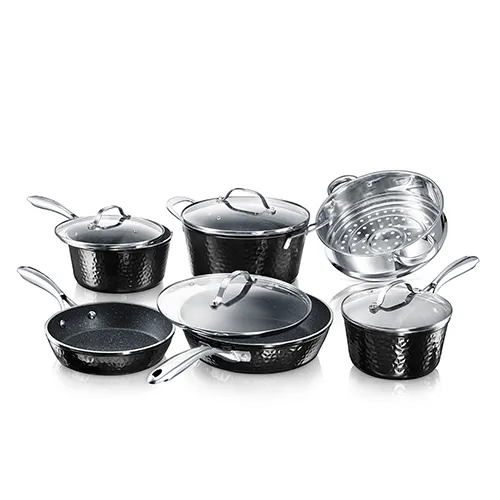 Granitestone Get It Together - 10 Piece Hammered Diamond Cookware Set