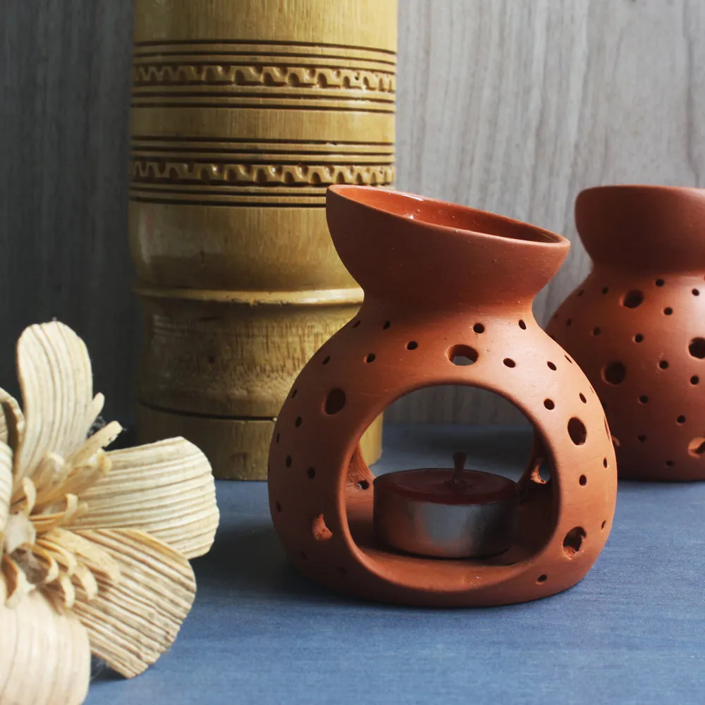 Handcrafted Terracotta Coco Nano Aroma Diffuser (Set of 2)