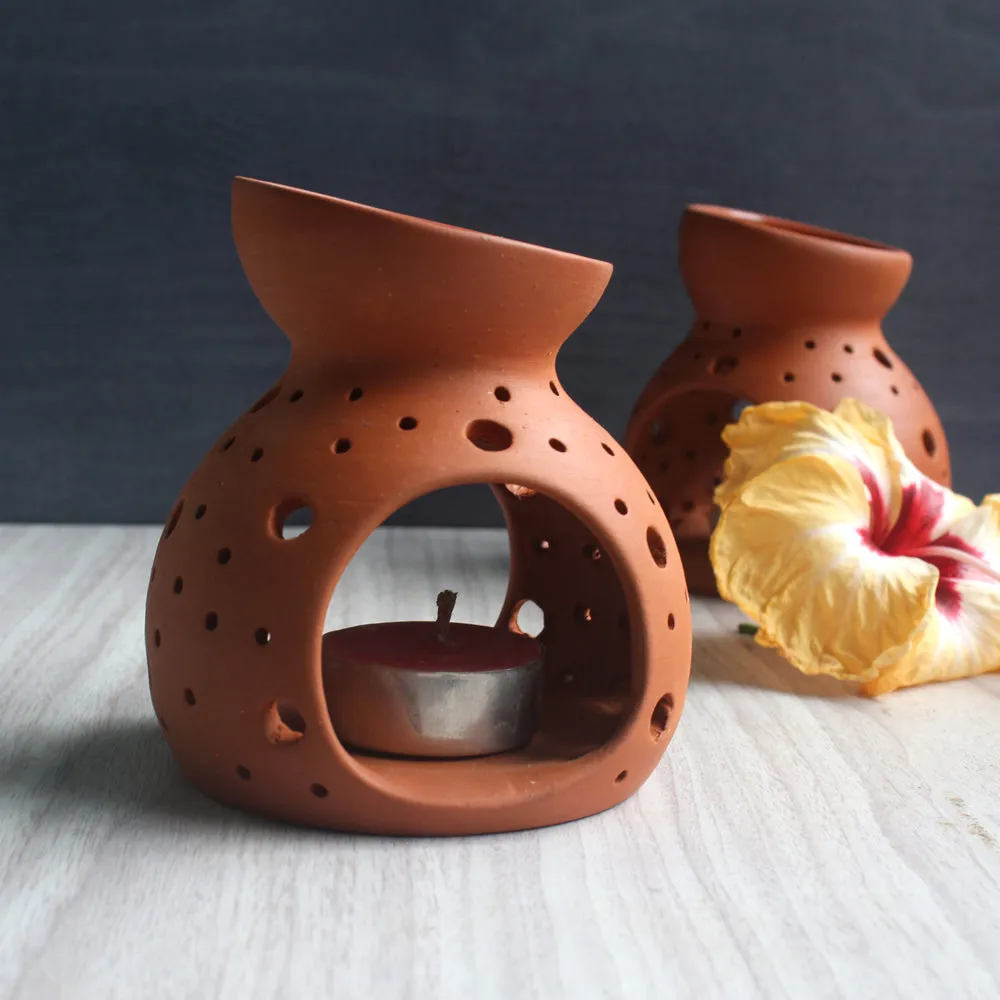 Handcrafted Terracotta Coco Nano Aroma Diffuser (Set of 2)