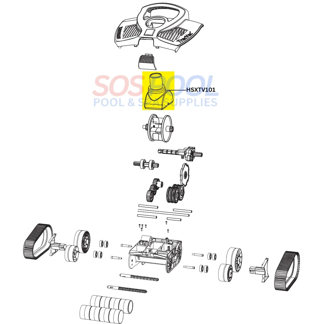 Hayward Turbine Cover Swivel Kit For TracVac Cleaners | HSXTV101