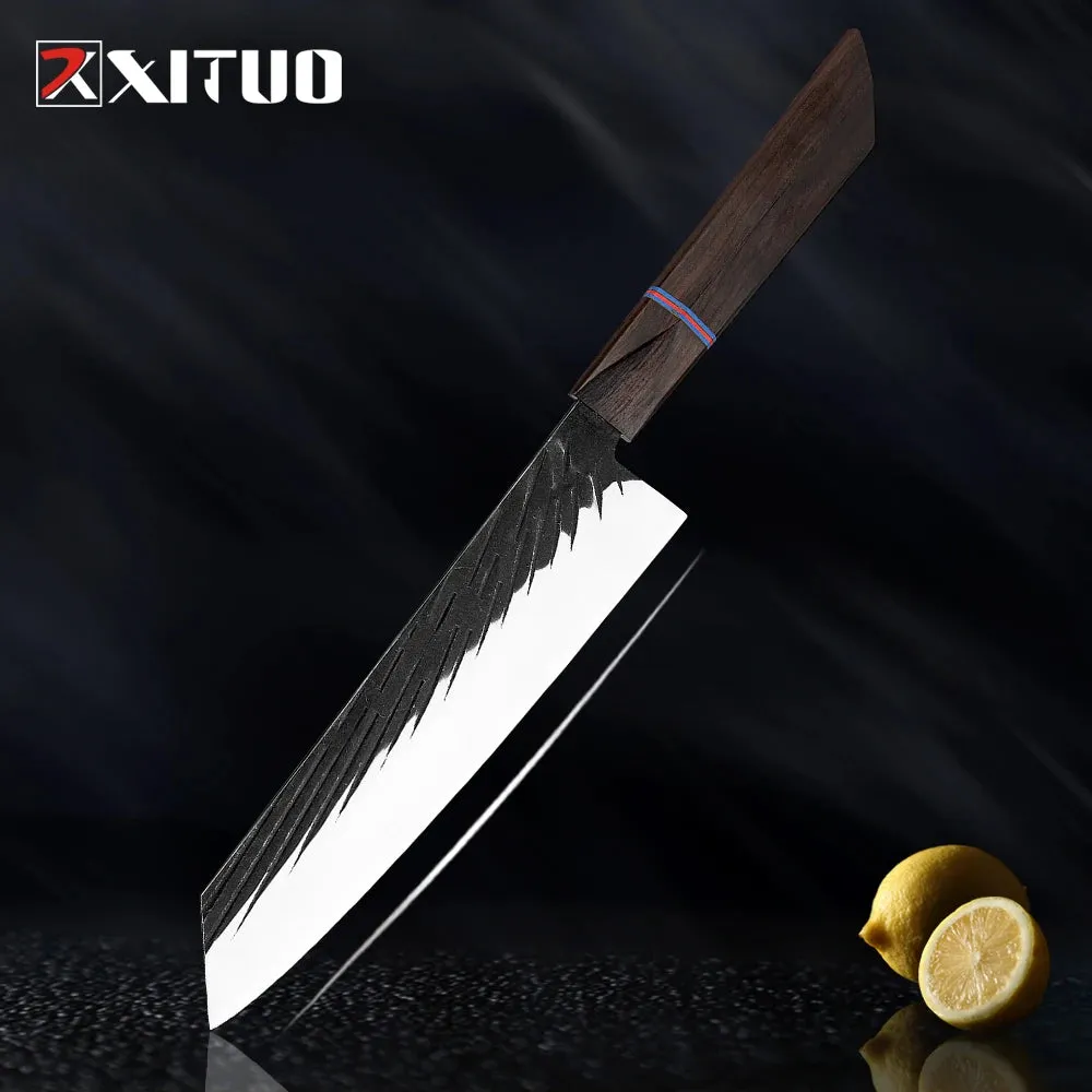 High Carbon Kitchen Knives Handmade Forged Japanese Sharp Knife Set