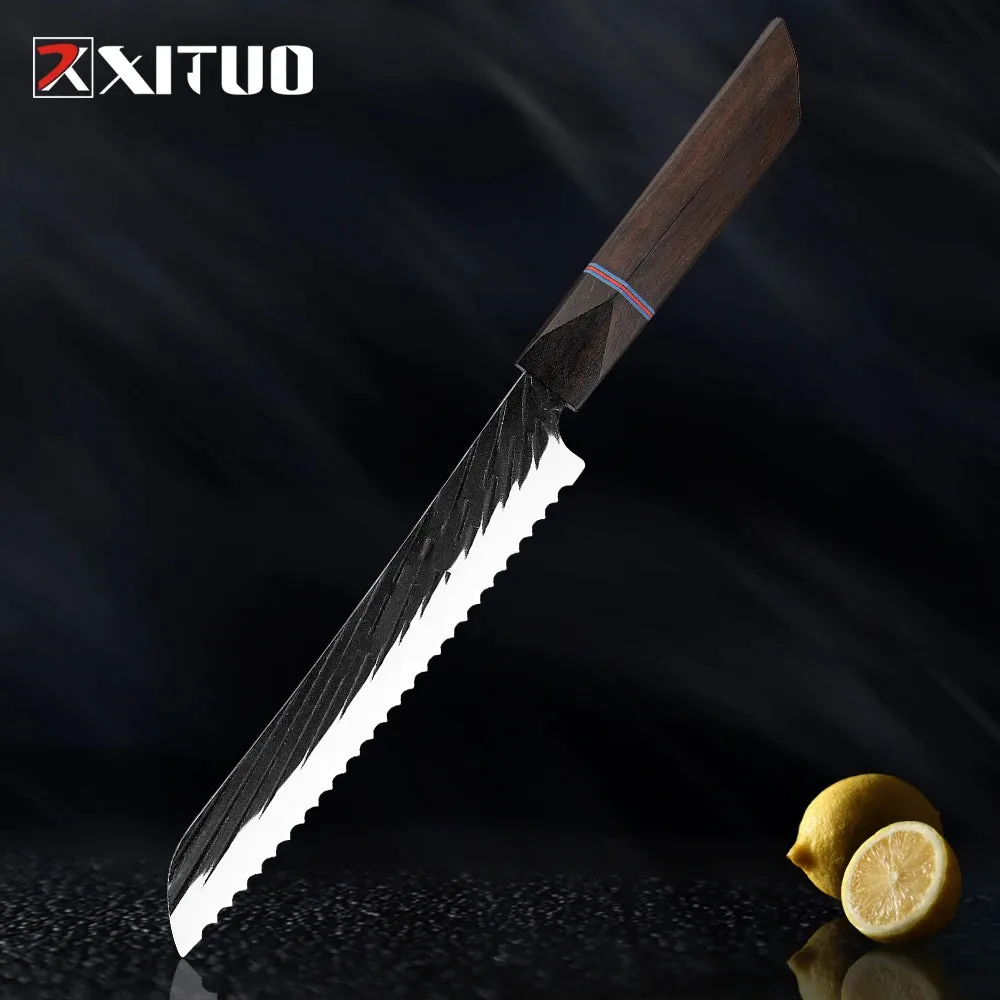 High Carbon Kitchen Knives Handmade Forged Japanese Sharp Knife Set