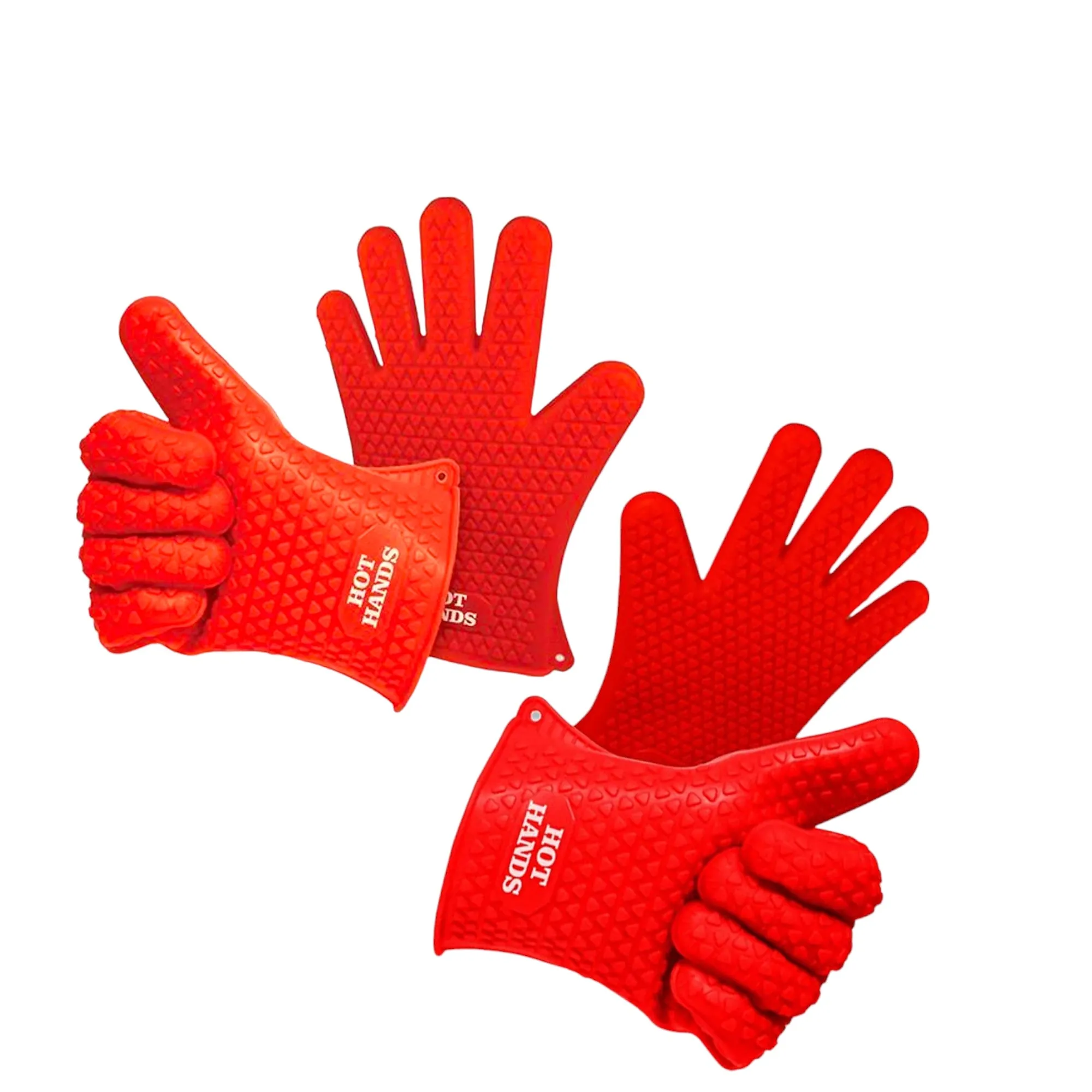 Hot Hands Heat-Resistant Non-Slip Silicone Cooking Gloves - Two Pack