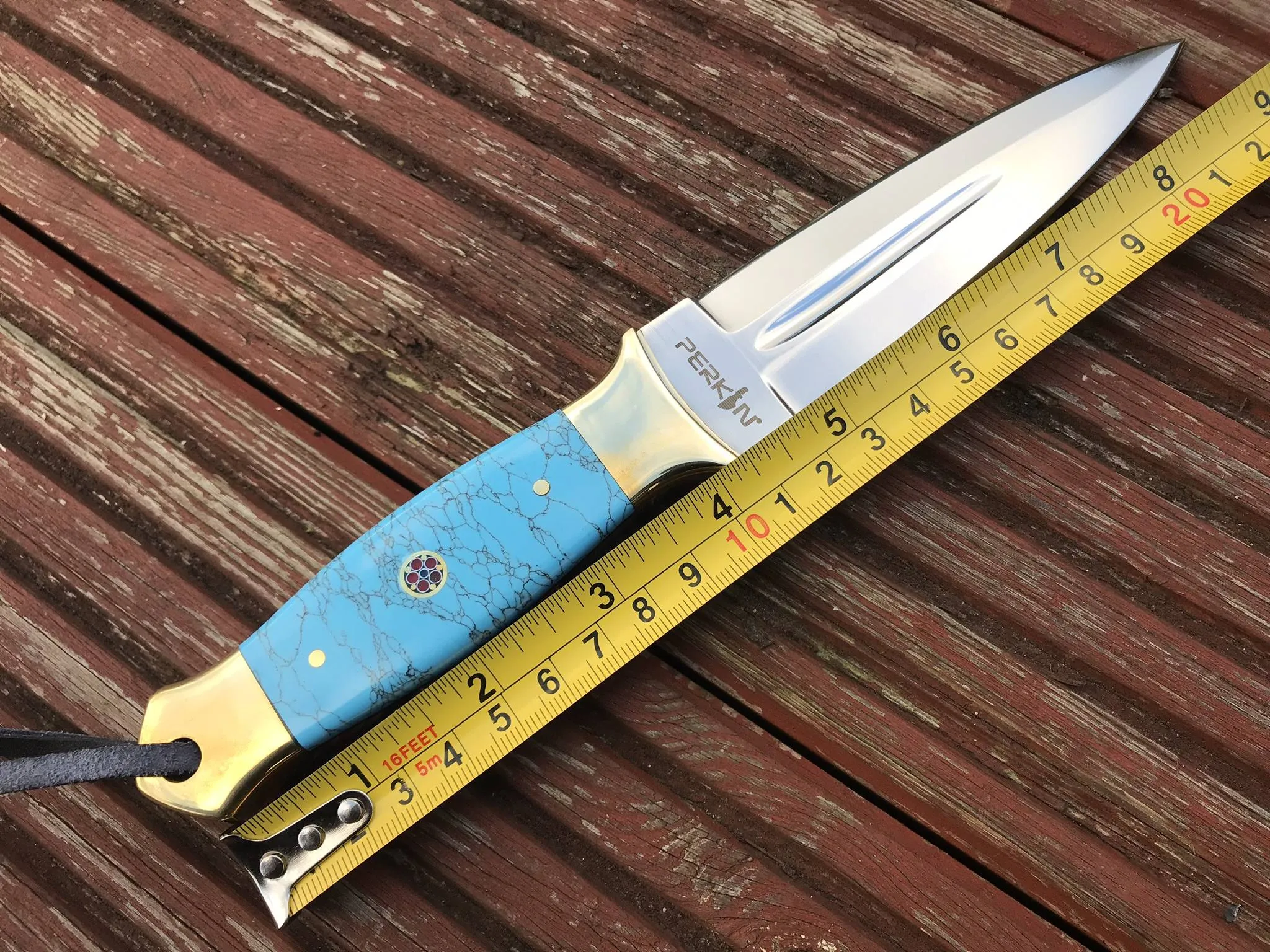 Hunting knife fixed blade with leather sheath handmade