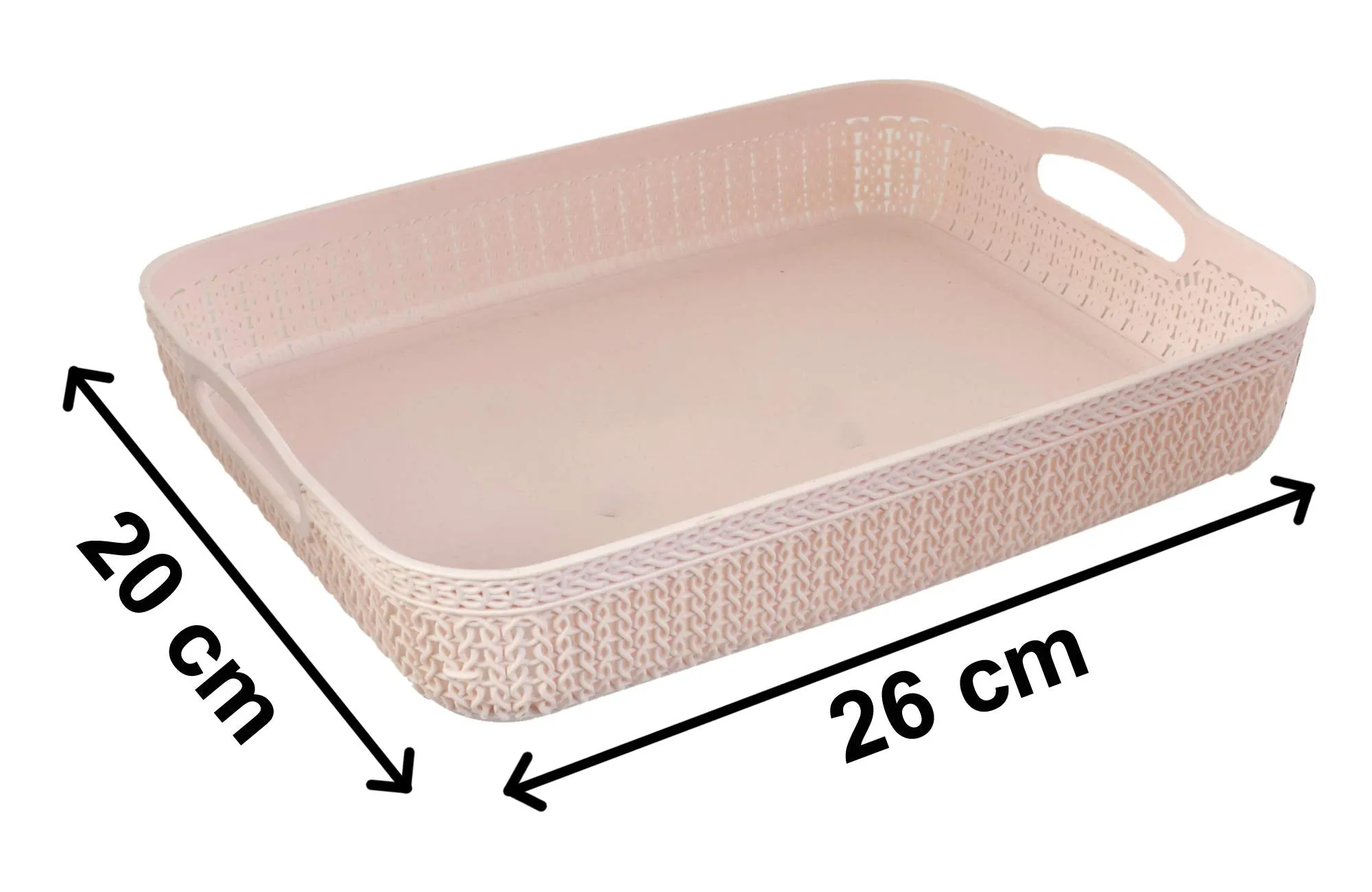 Kuber Industries Q-4 Unbreakable 3 Pieces Plastic Multipurpose Large Size Net Storage Basket for Office, Kitchen,Bathroom with Handle (Multi)