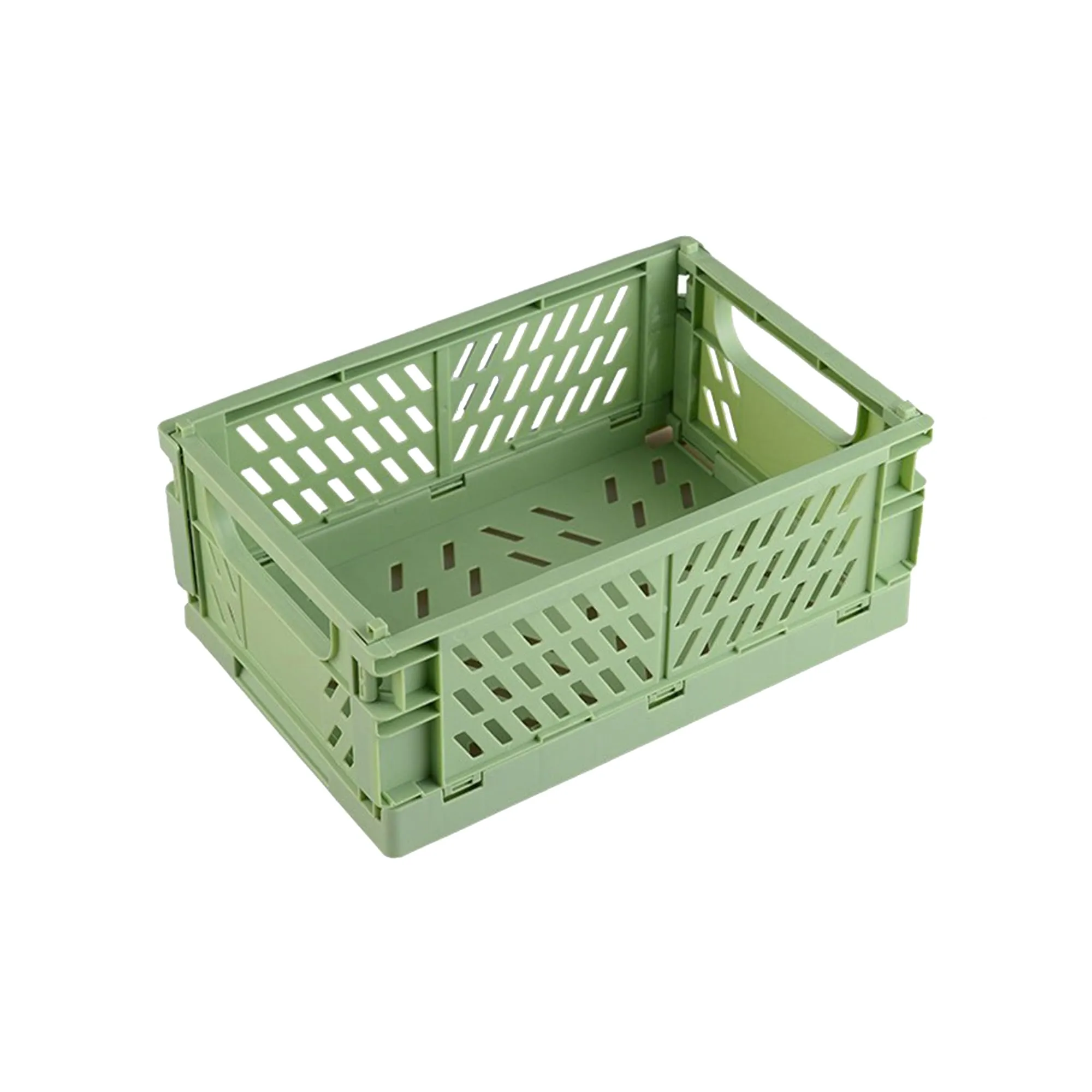 Kuber Industries (Set of 4) Small & Rugged Plastic Basket for Storage - For Kitchen, Makeup, Toiletries & Bathroom Items - Green