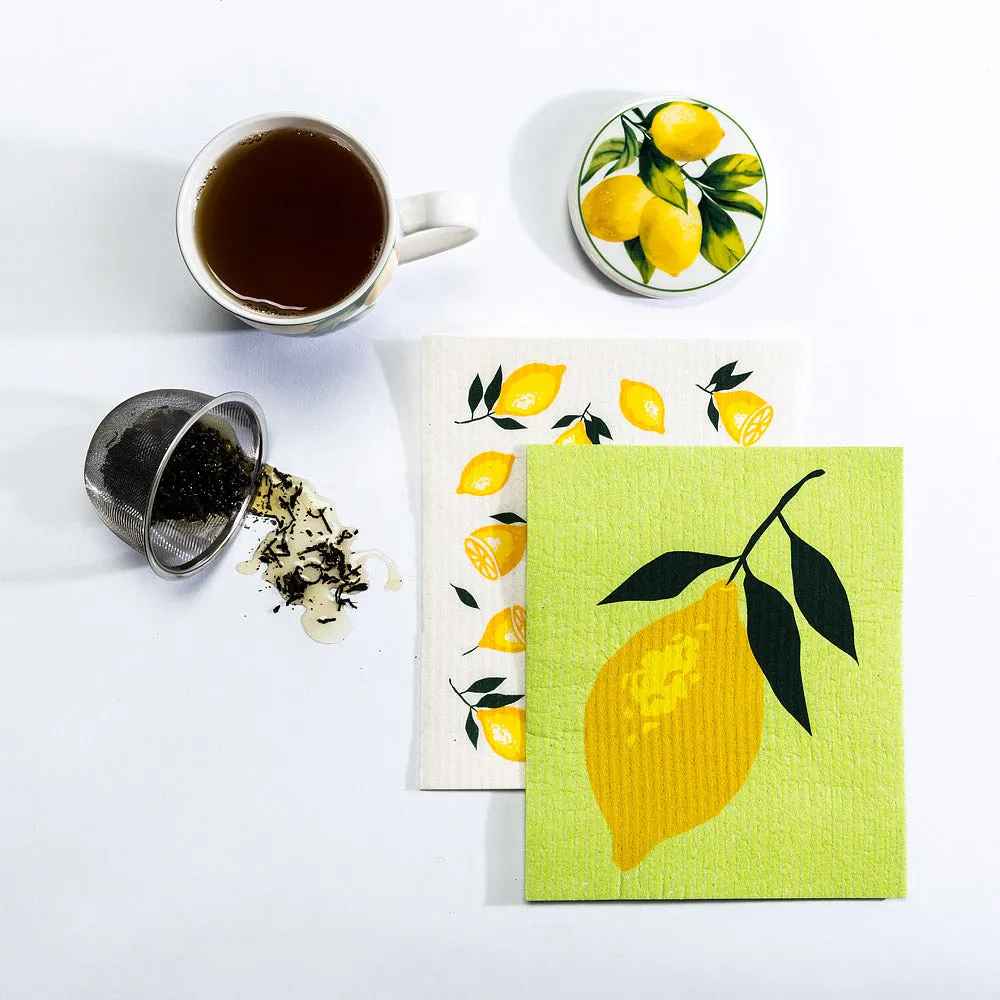 Lemons Swedish Dish Cloths-Set of 2