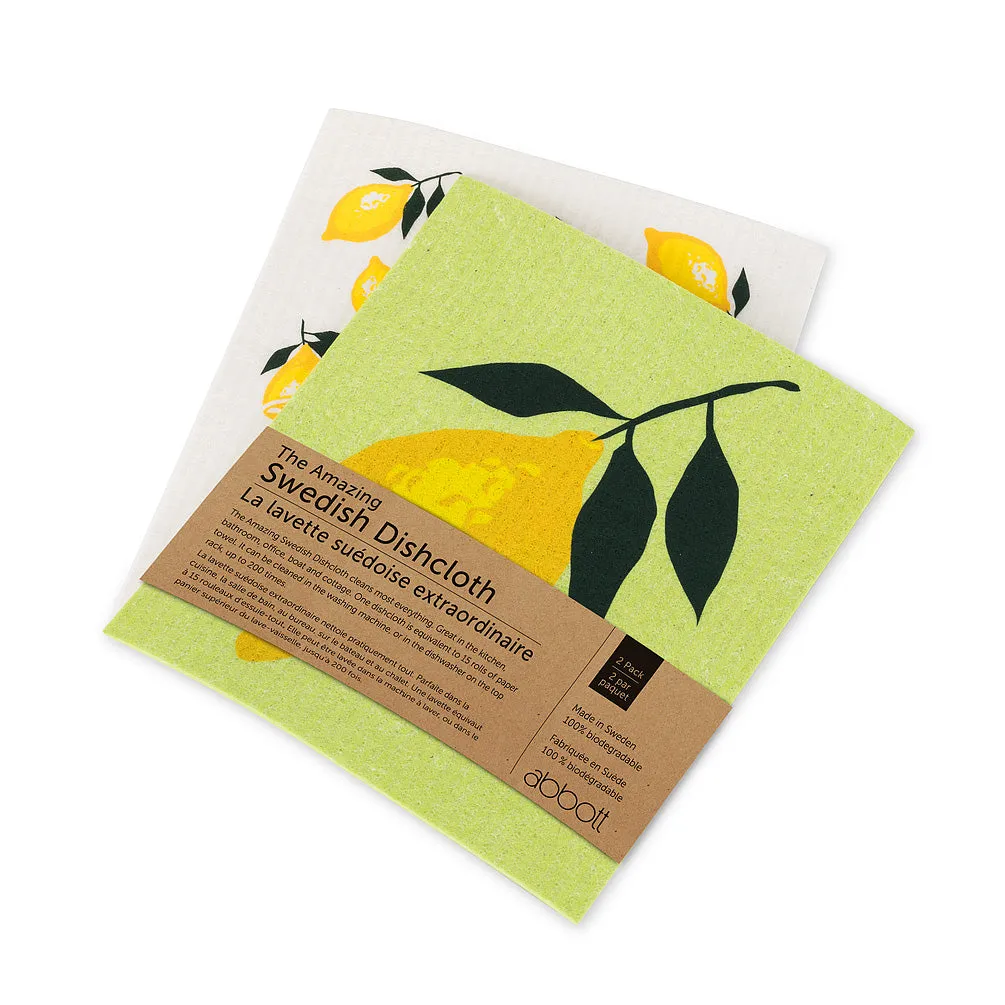 Lemons Swedish Dish Cloths-Set of 2