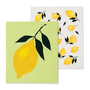 Lemons Swedish Dish Cloths-Set of 2