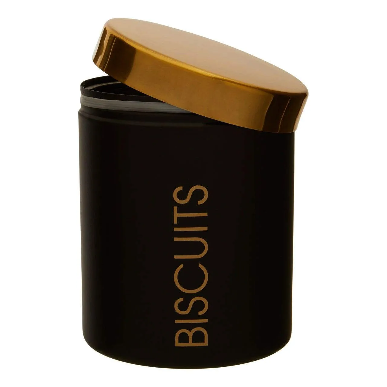 Liberty Black Enamel Biscuit Canister