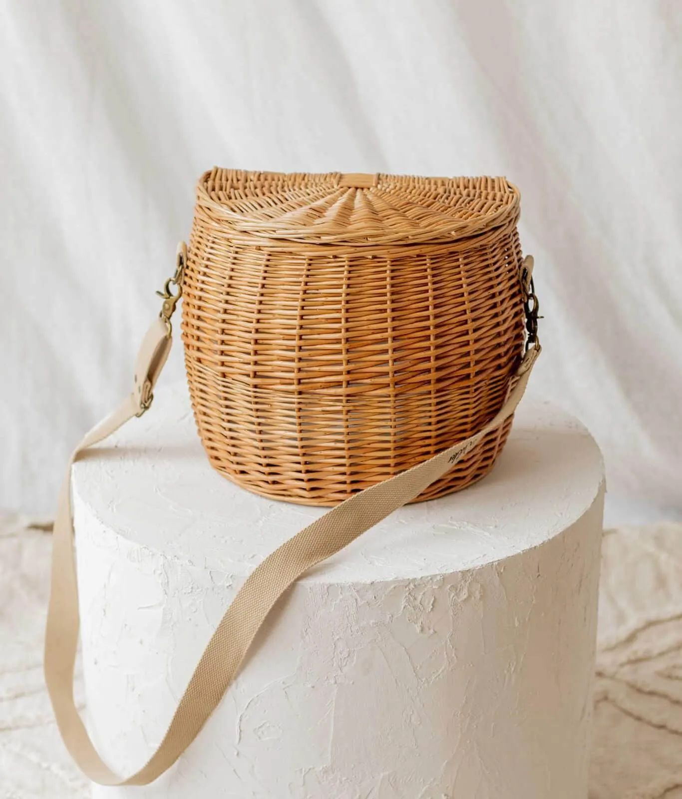 Millie - Half Round Wicker Carry Basket