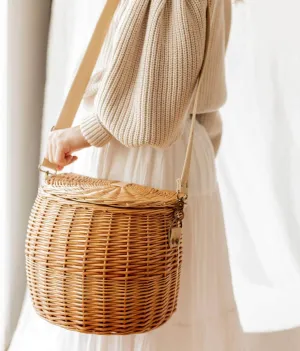 Millie - Half Round Wicker Carry Basket