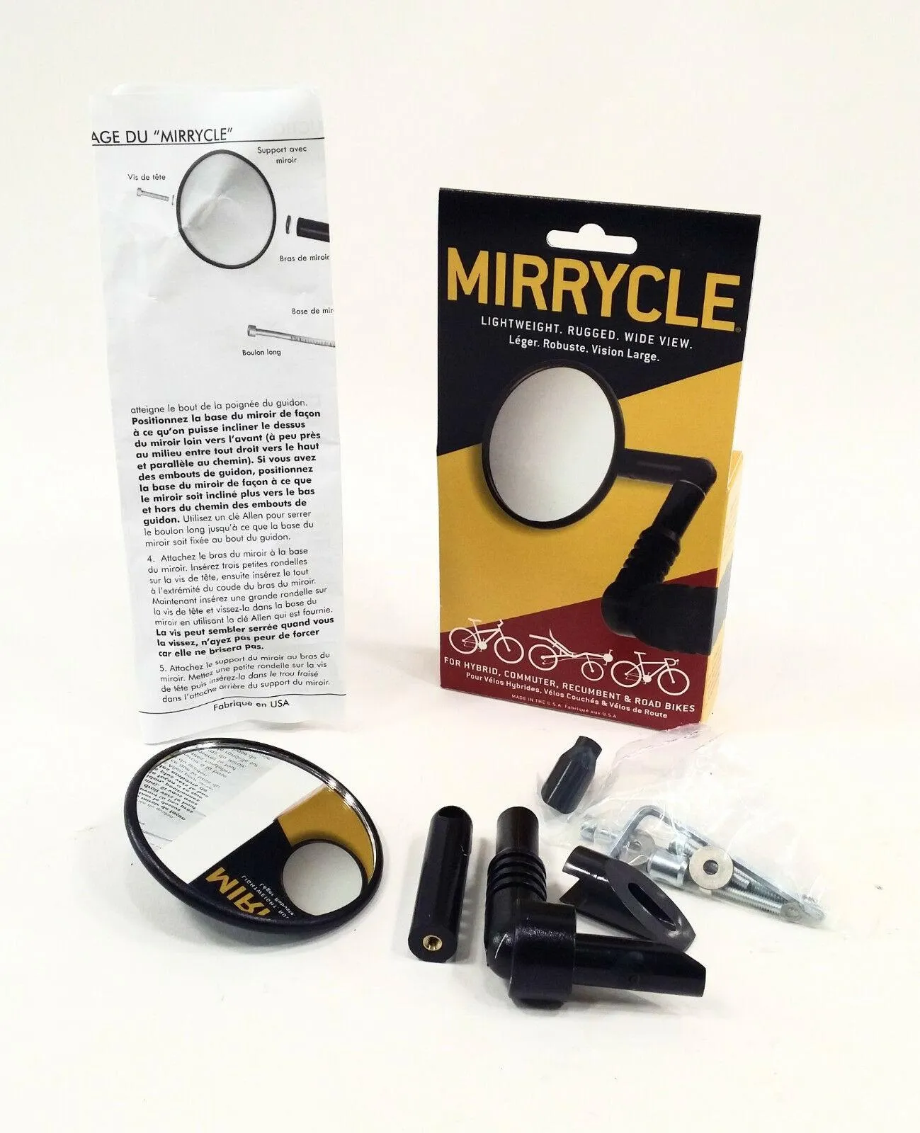 Mirrycle Mirror Adjustable Rear View Bicycle Mirror