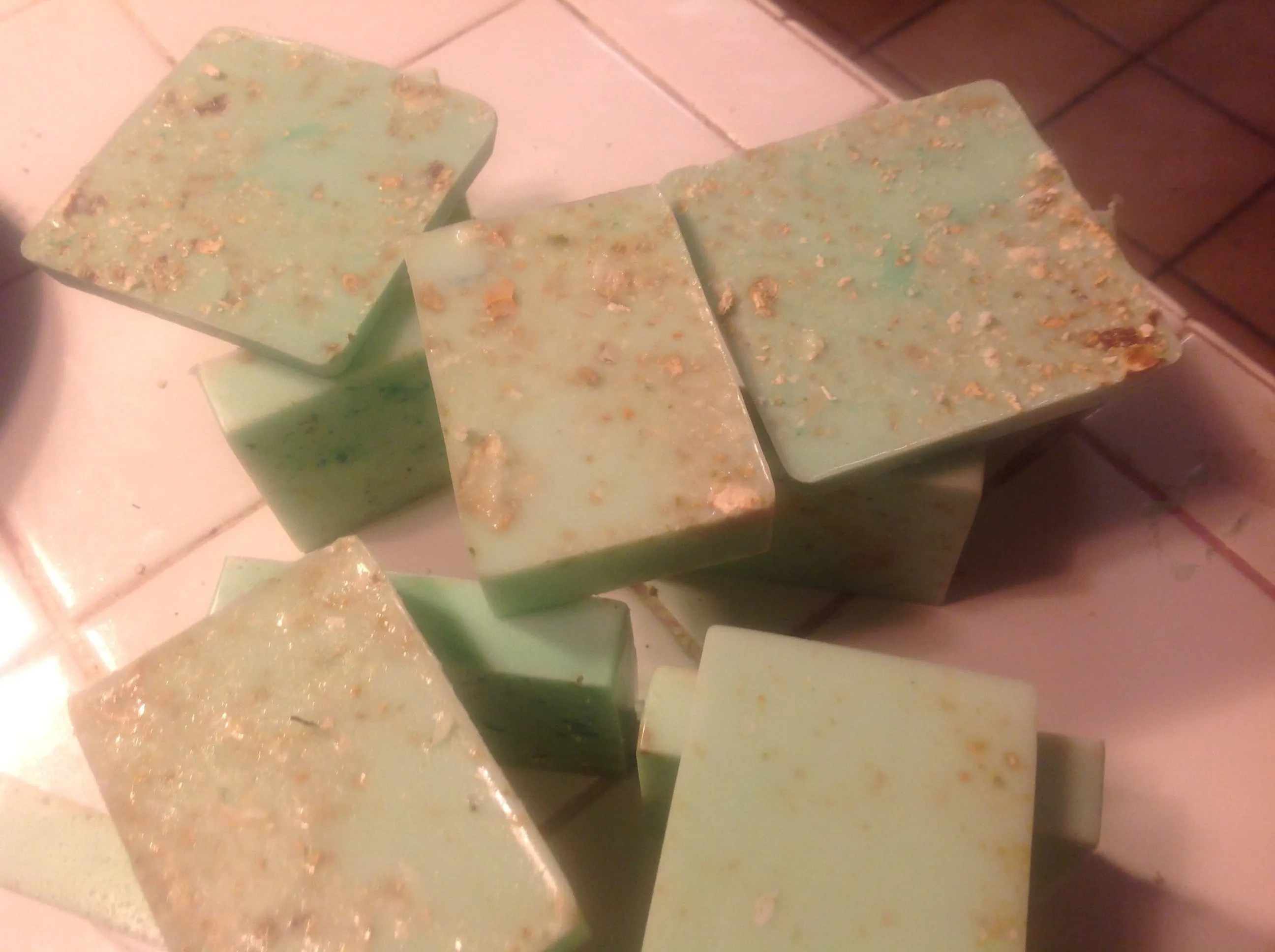 Organic Cucumber Soap with Dried Cucumber