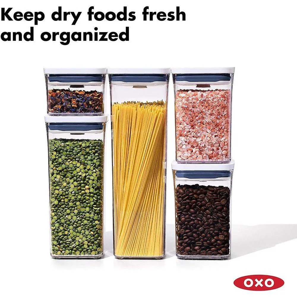 OXO Pop 2.0 5 Piece Square Pantry Container Set