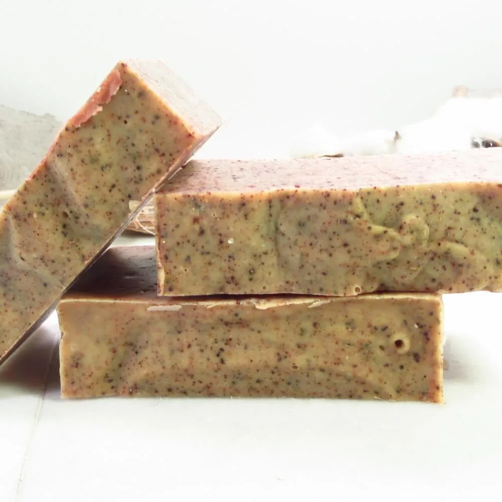 Palm Oil Rose Hips Scrub Soap Unscented, No Dye